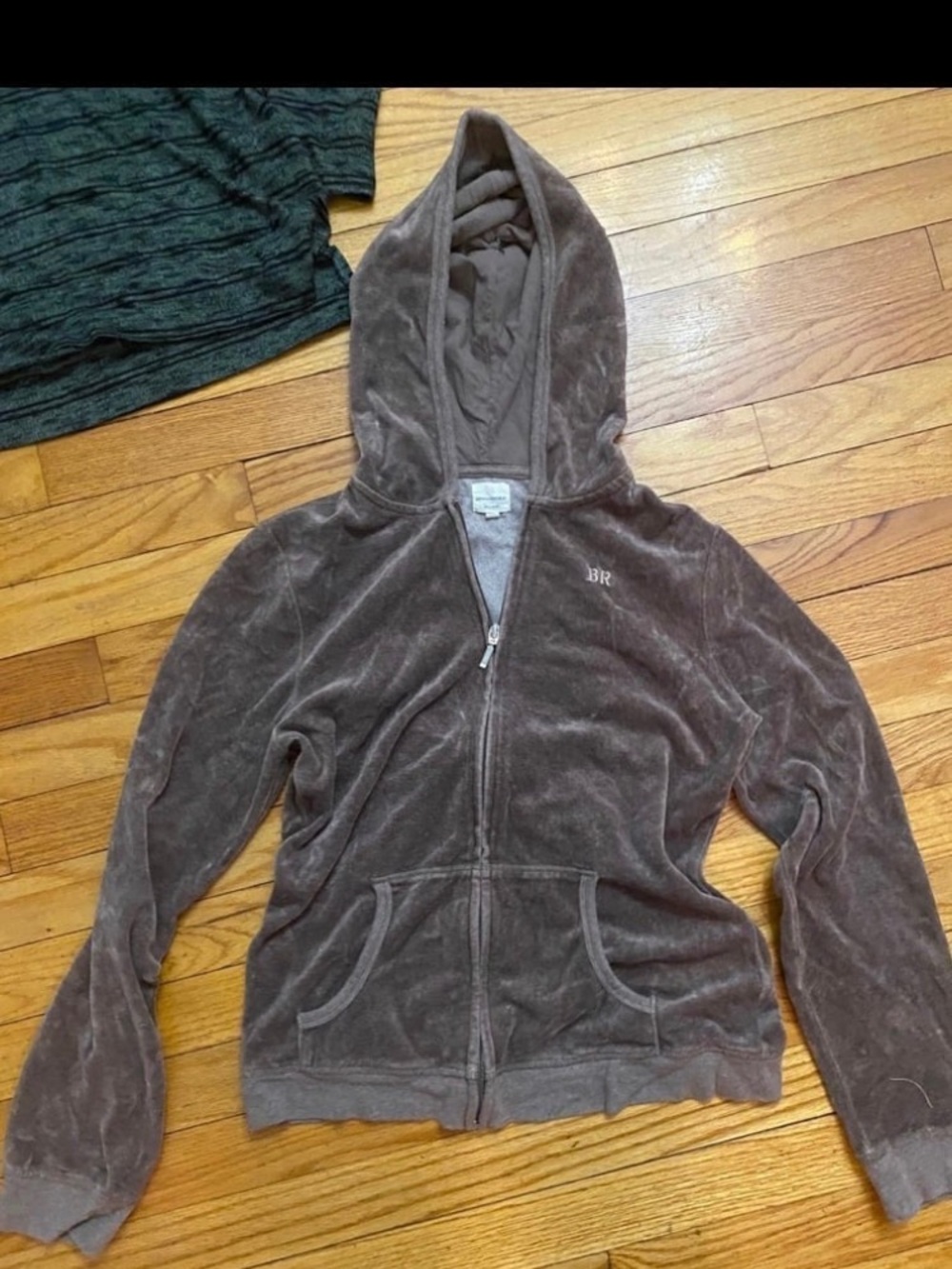 Banana Republic Plush Zip Hoodie in Brown